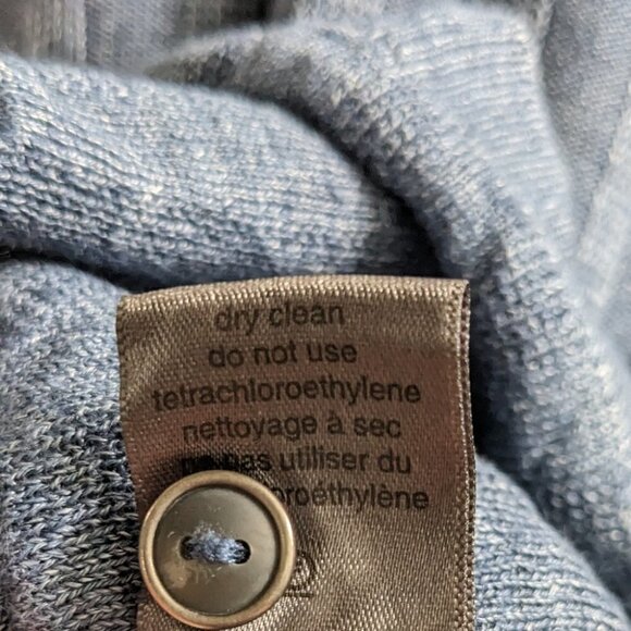 John Varvatos Collection | Ribbed Linen Henley in Sapphire Blue - Picture 7 of 10